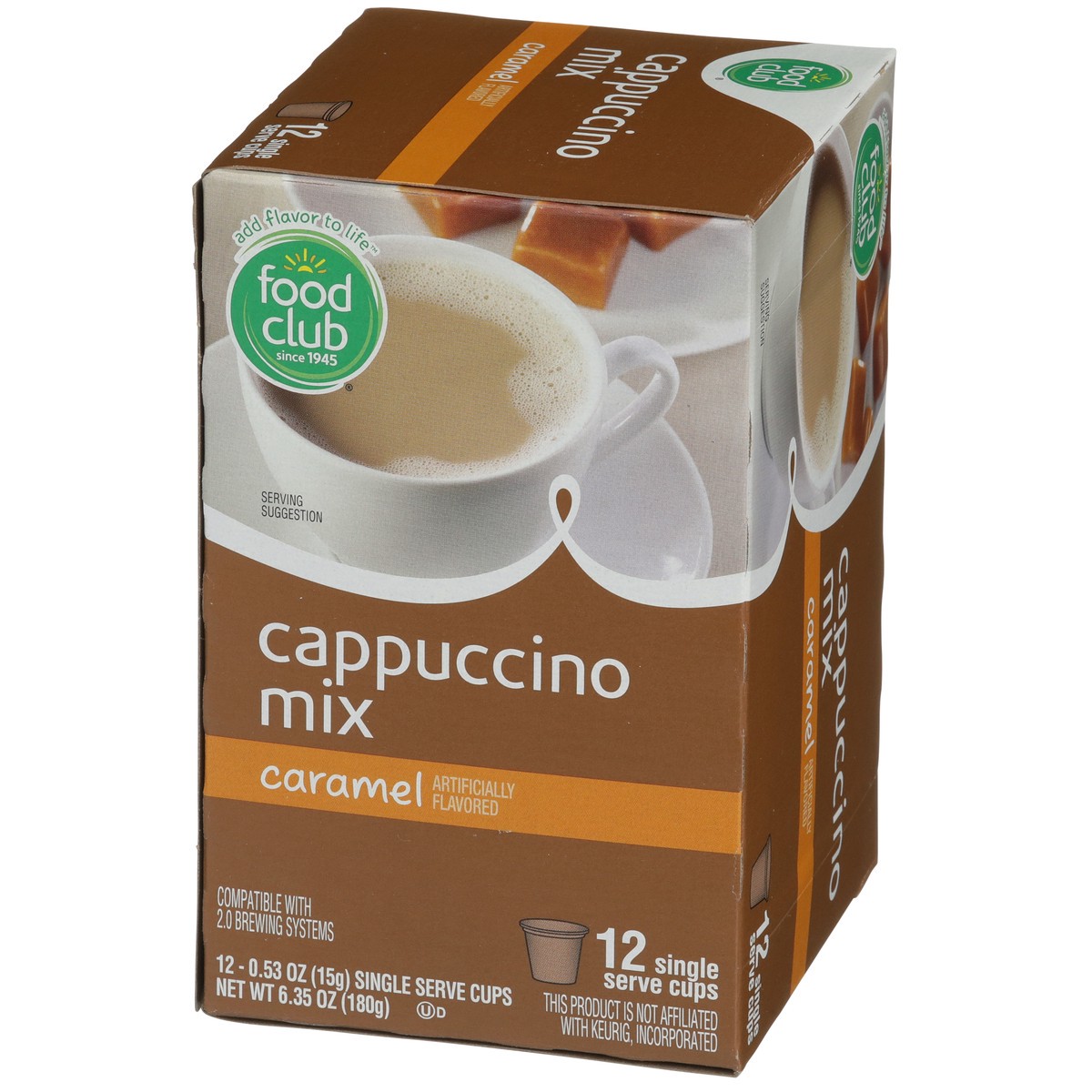 slide 7 of 9, Food Club Caramel Cappuccino Mix Single Serve Cups - 12 ct, 12 ct