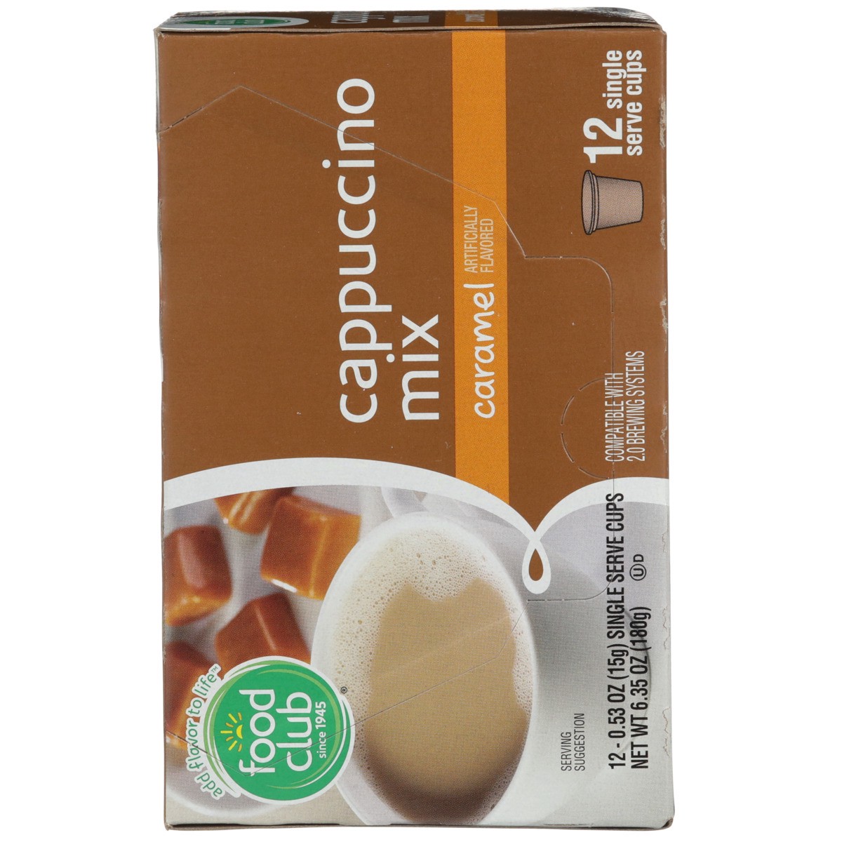 slide 3 of 9, Food Club Caramel Cappuccino Mix Single Serve Cups - 12 ct, 12 ct