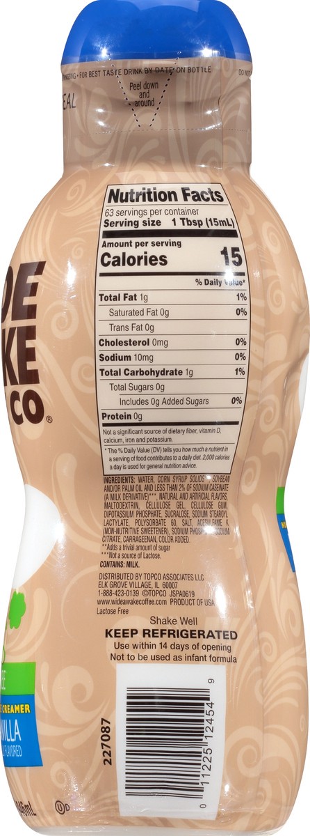 slide 8 of 9, Wide Awake Coffee Co. Sugar Free Non-Dairy French Vanilla Coffee Creamer 32 oz, 32 oz