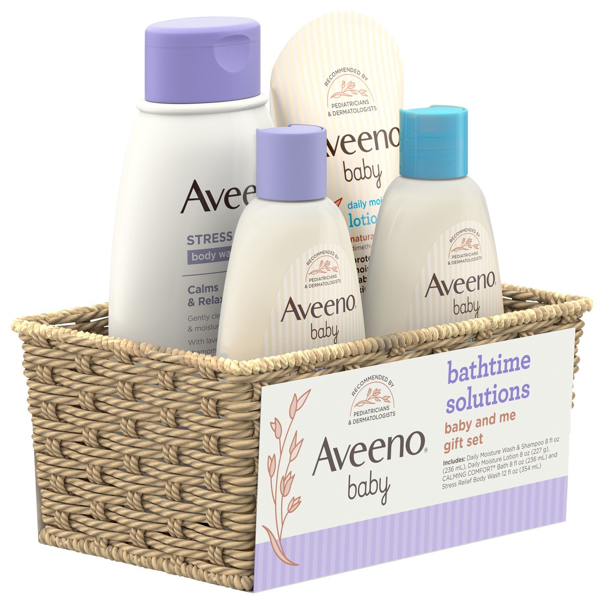 slide 5 of 7, Aveeno Daily Bathtime Solutions Baby & Me Gift Set, 4 items, 4 ct