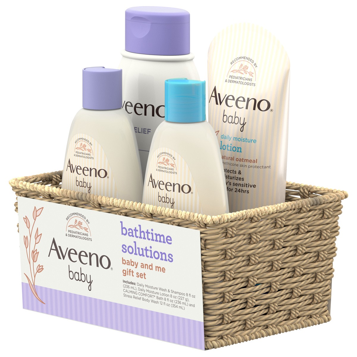 slide 6 of 7, Aveeno Daily Bathtime Solutions Baby & Me Gift Set, 4 items, 4 ct
