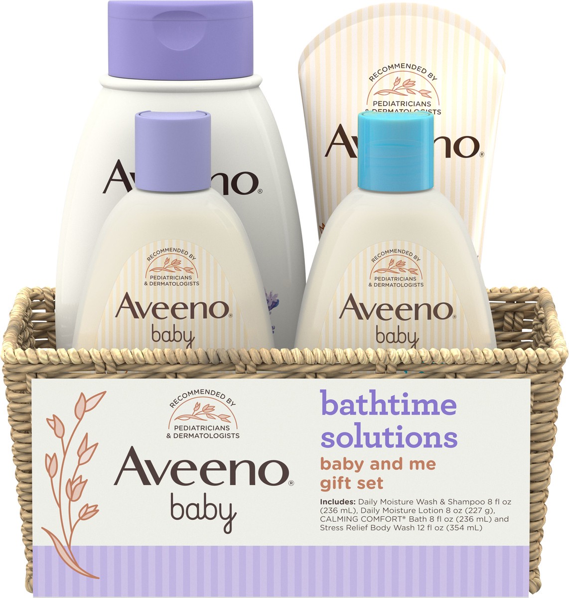 slide 7 of 7, Aveeno Daily Bathtime Solutions Baby & Me Gift Set, 4 items, 4 ct