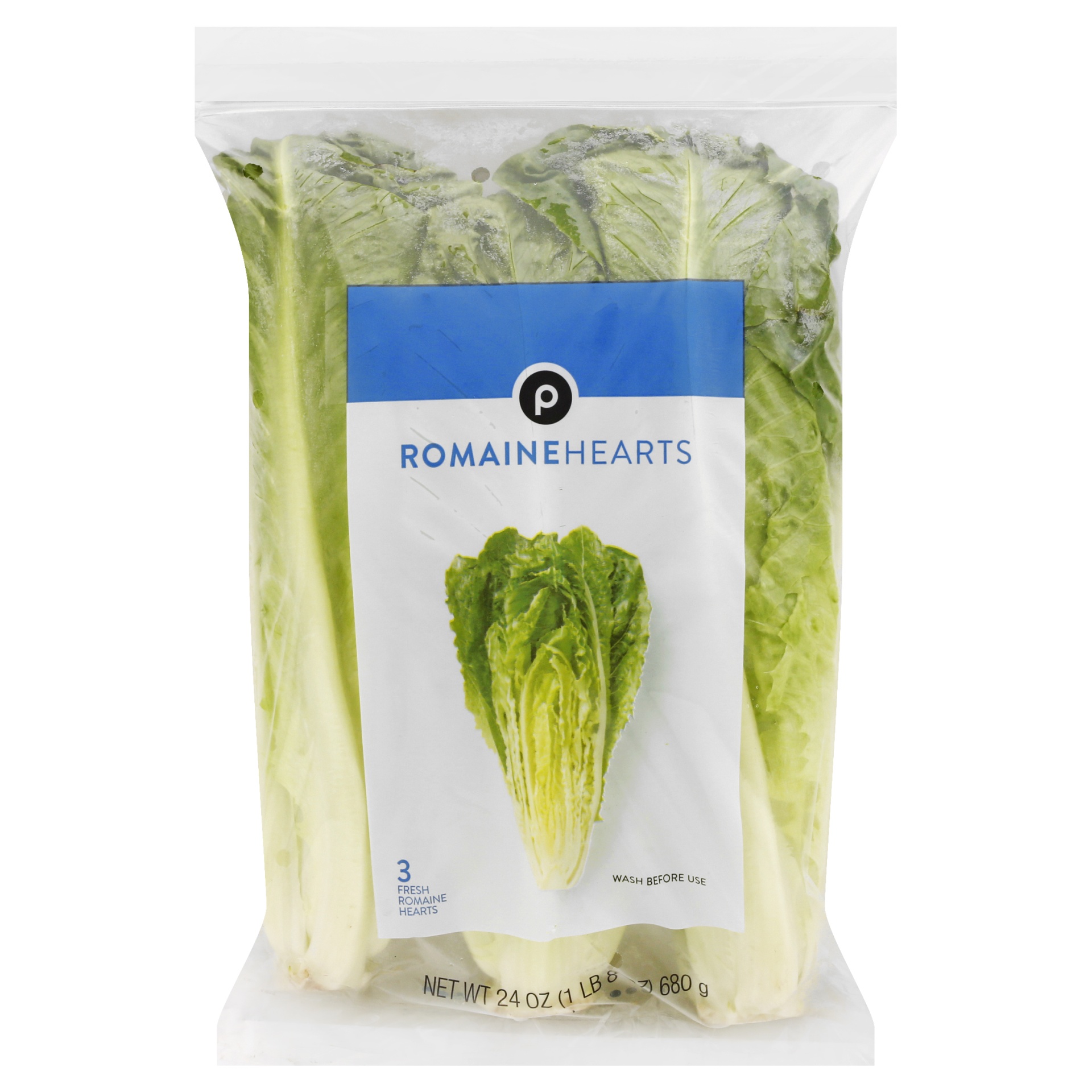 slide 1 of 1, Publix Romaine Hearts, 3 ct