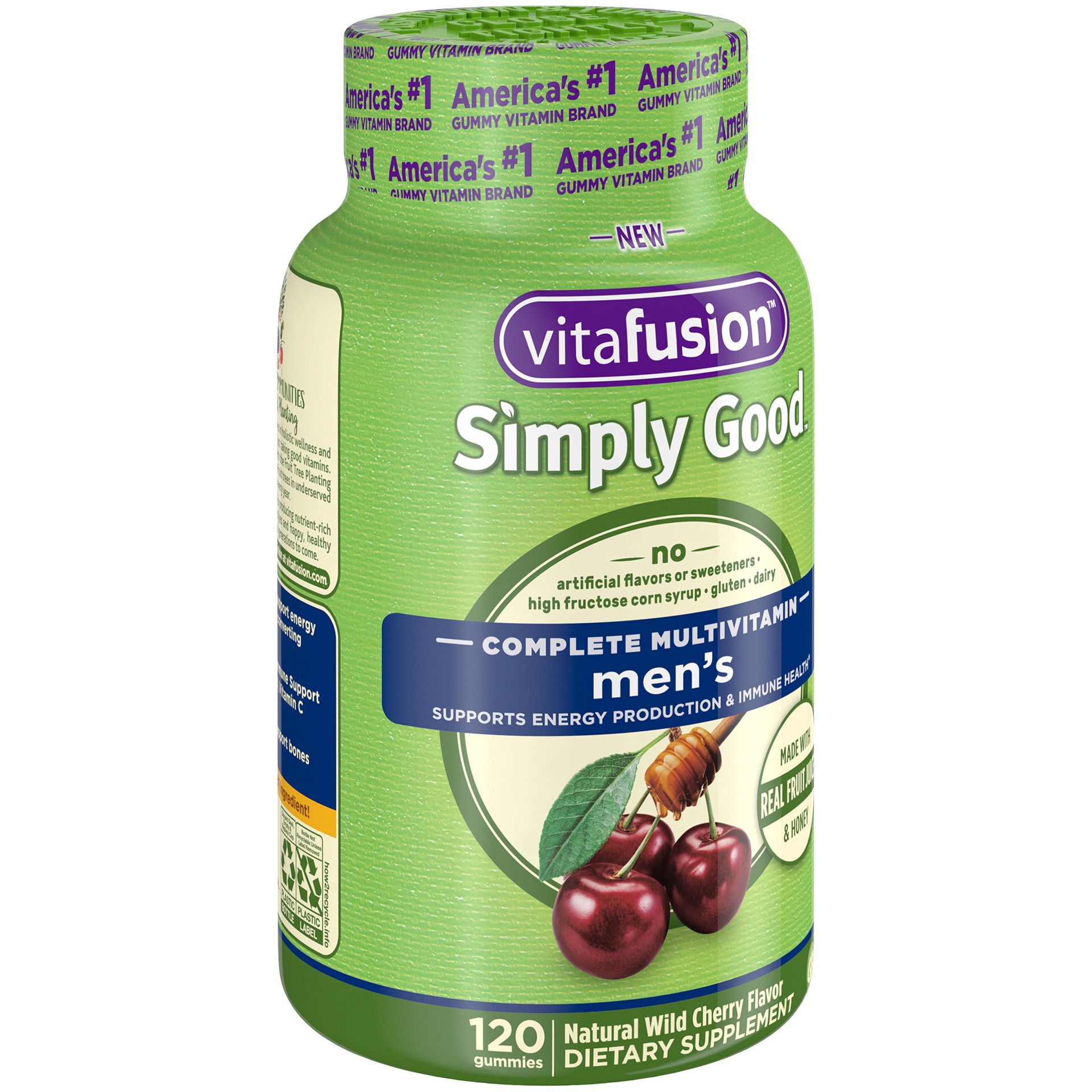 slide 2 of 4, vitafusion Simply Good Men's Complete Multivitamin Gummy Vitamins, 120 ct, 120 ct