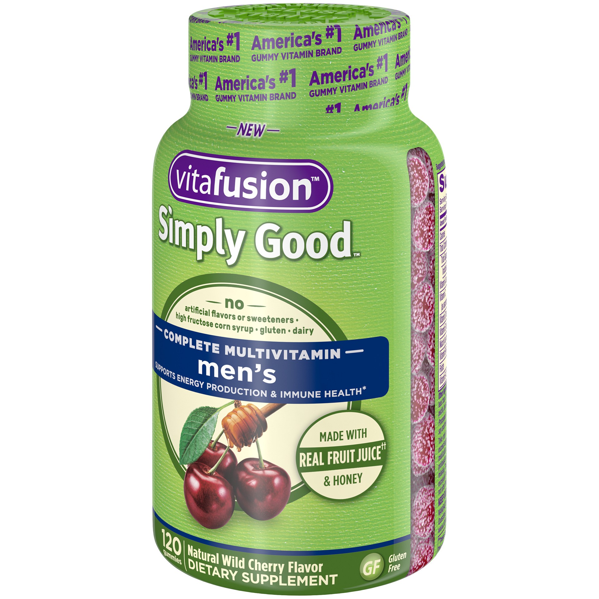 slide 4 of 4, vitafusion Simply Good Men's Complete Multivitamin Gummy Vitamins, 120 ct, 120 ct