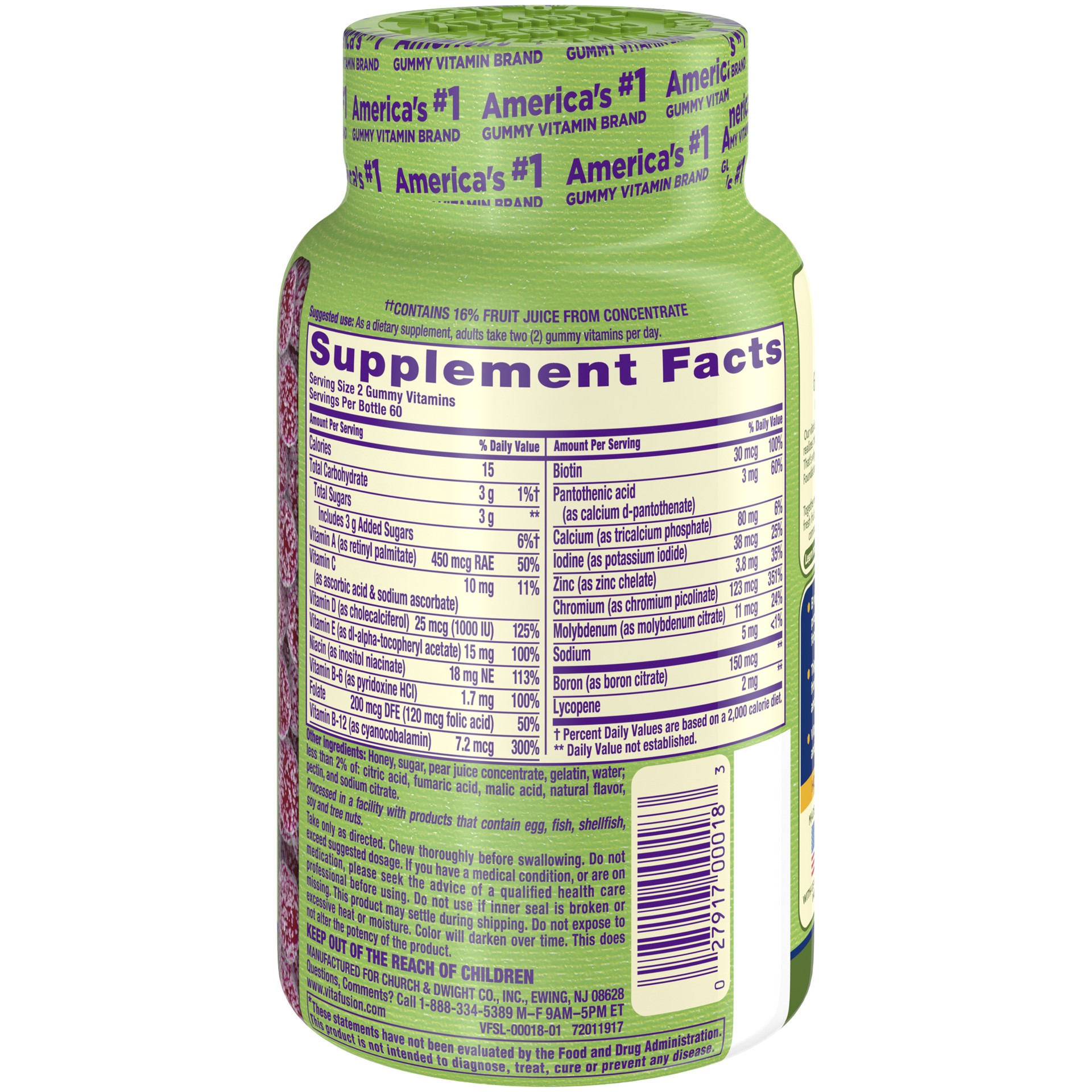 slide 3 of 4, vitafusion Simply Good Men's Complete Multivitamin Gummy Vitamins, 120 ct, 120 ct