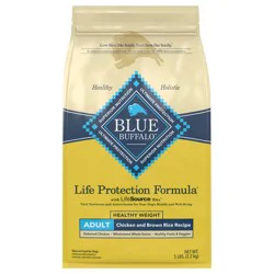 Blue Buffalo Life Protection Formula Natural Adult Healthy Weight Dry Dog Food, Chicken and Brown Rice 5-lb Trial Size Bag