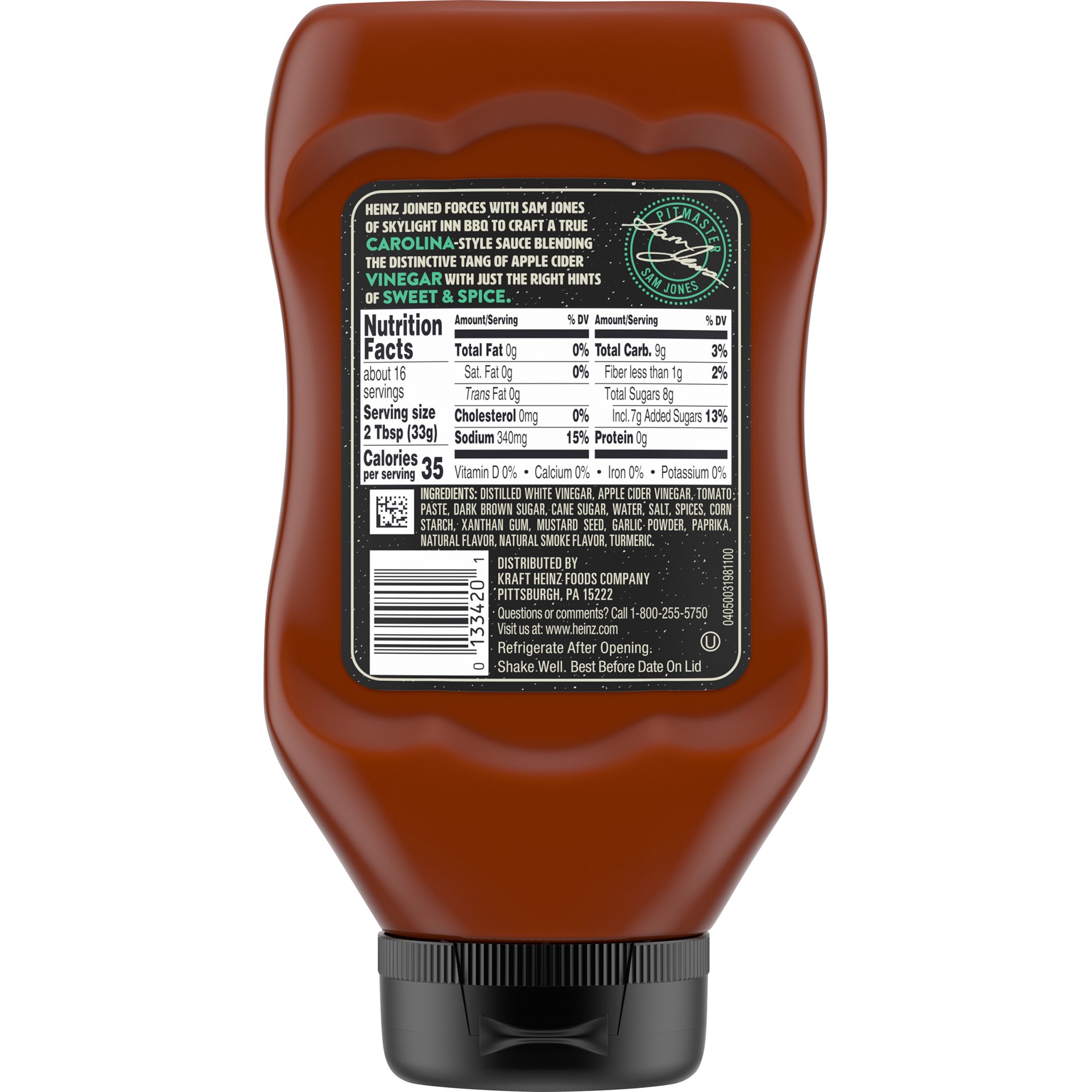 slide 2 of 2, Heinz Carolina Vinegar Style Sweet & Tangy BBQ Sauce, 18.5 oz