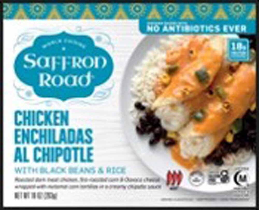 slide 1 of 1, Saffron Road Chicken Enchilada Al Chipotle, 10 oz