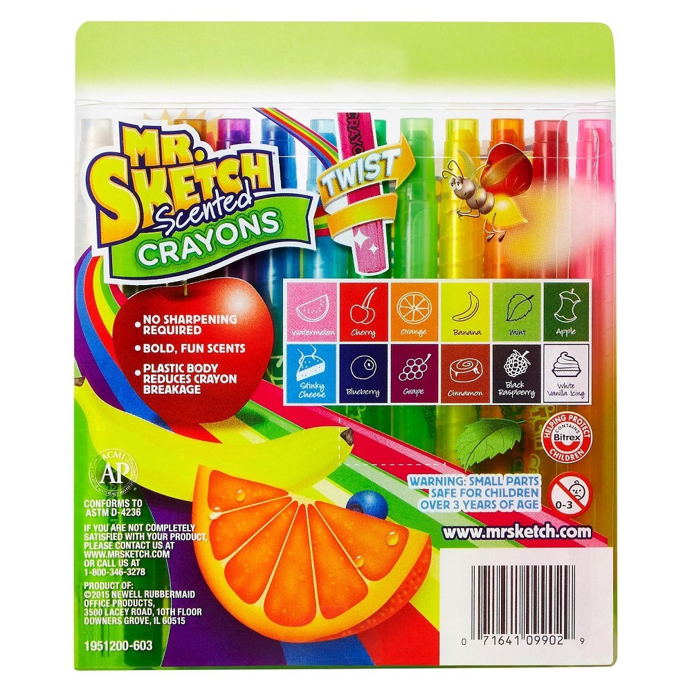 slide 4 of 10, Mr. Sketch Scented Twistable Crayons - Multicolor, 12 ct