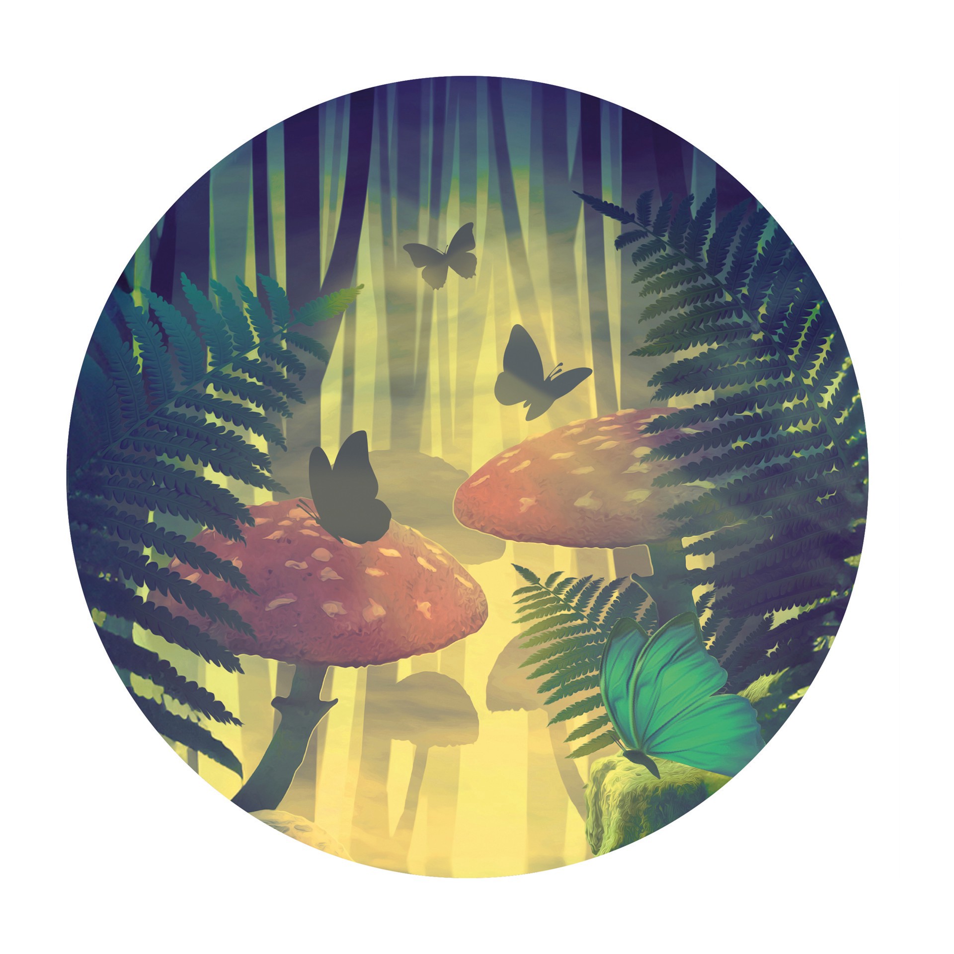 slide 4 of 6, Forest Round Canvas Painting Kit By Craft Smart, 7 in