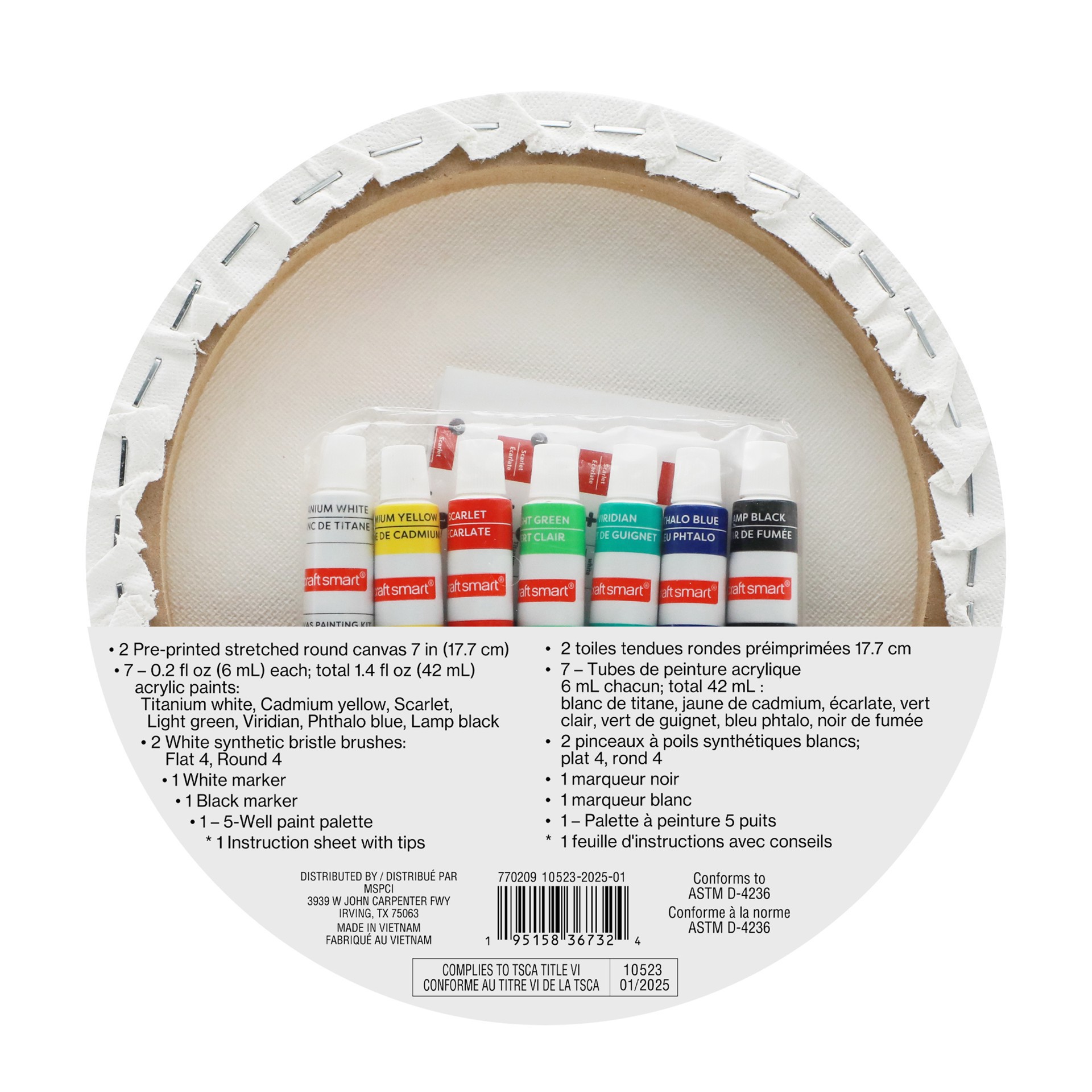 slide 6 of 6, Forest Round Canvas Painting Kit By Craft Smart, 7 in