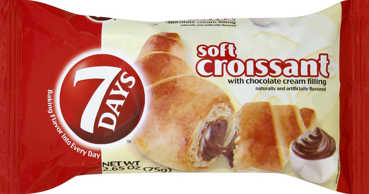 slide 4 of 5, 7DAYS Soft Croissant Chocolate, 2.65 oz