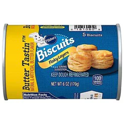 Pillsbury Grands! Jr Biscuits Golden Layers Flaky Butter Tastin 5 Count - 6 Oz