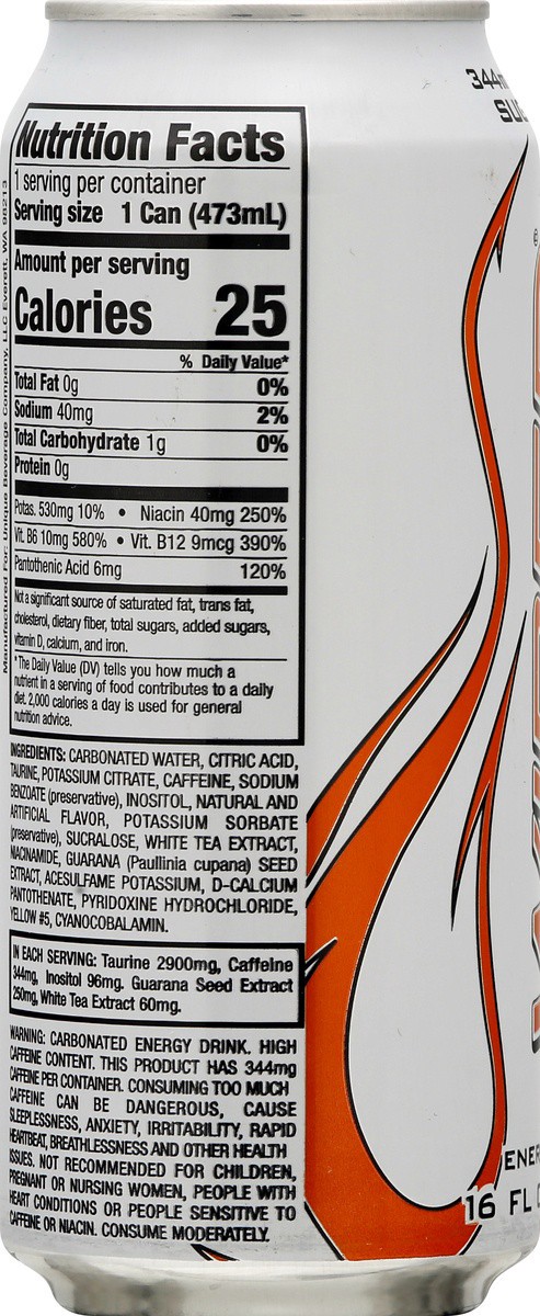 slide 6 of 9, Wired X-344 Sugar Free Energy Drink - 16 oz, 16 oz
