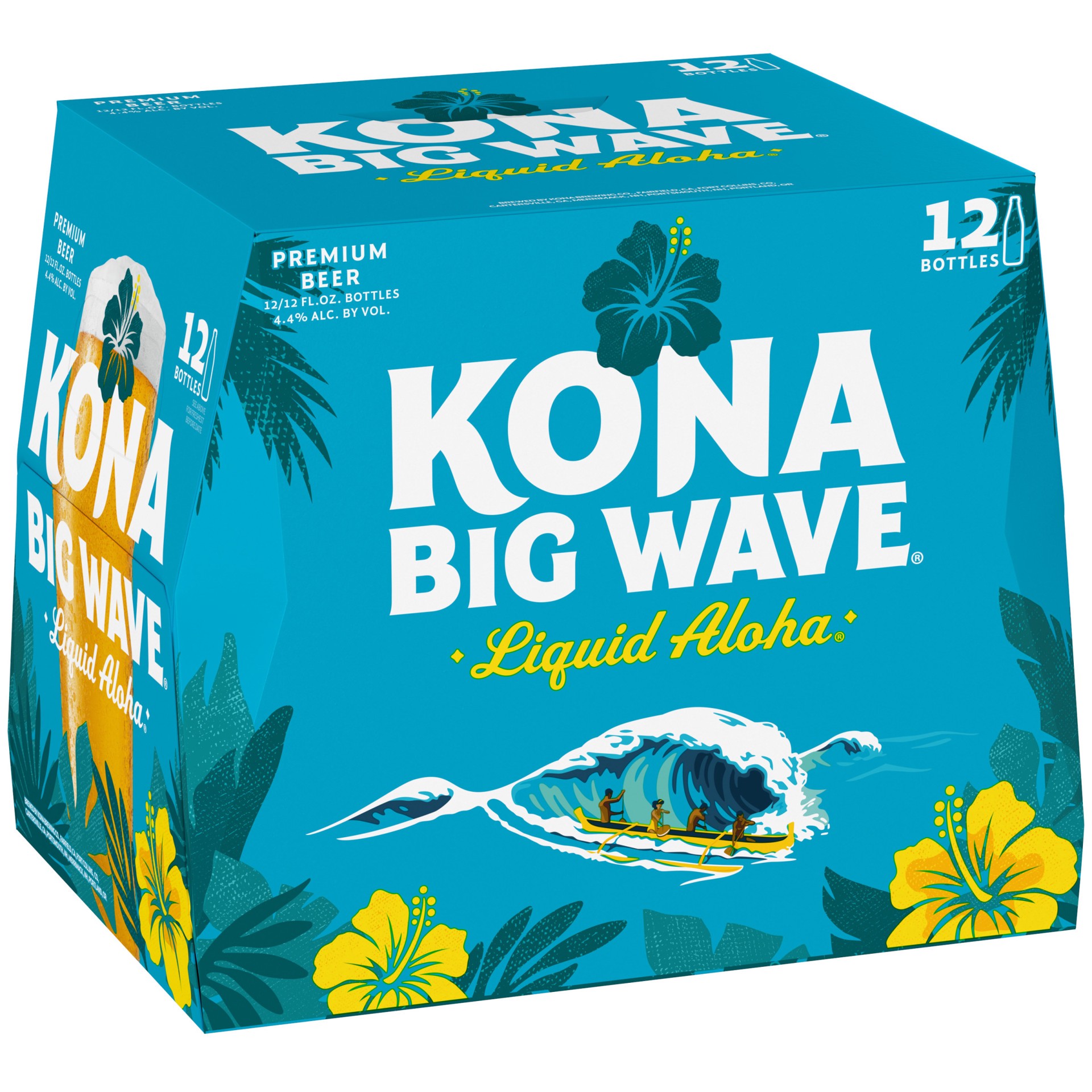 slide 1 of 1, Kona Brewing Co. Big Wave Golden Ale, 12 Pack 12 fl. oz. Bottles, 12 ct; 12 oz