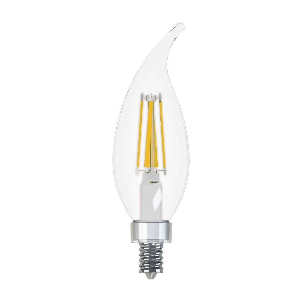 slide 2 of 3, GE Led 60 watt Chandelier Light Bulb Soft White Clear Bulb, 2 ct