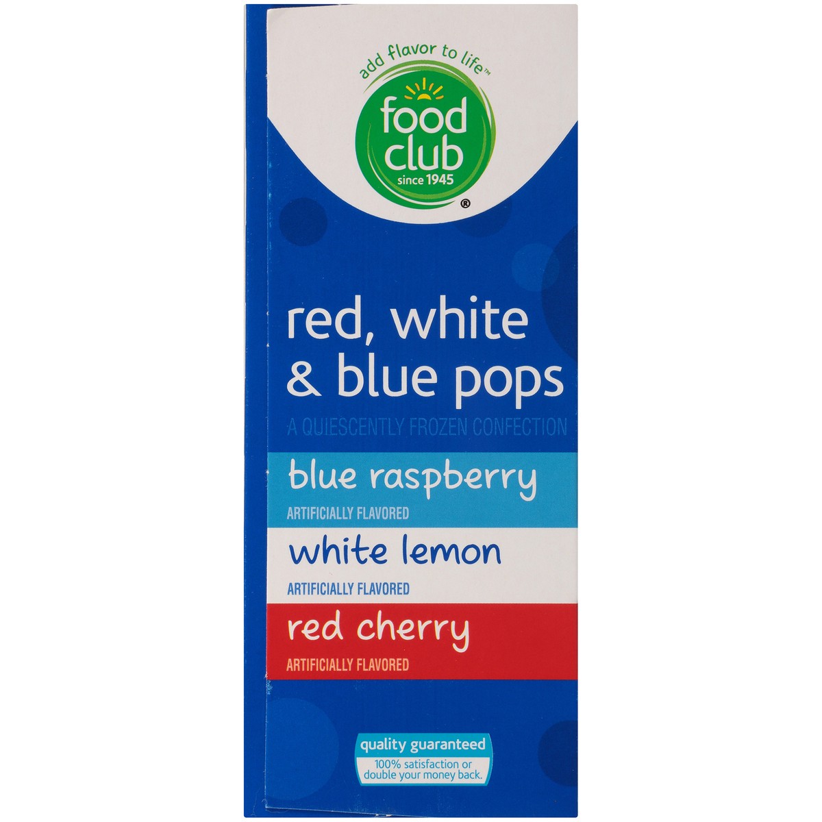 slide 3 of 14, Food Club Red, White & Blue Pops Quiescently Frozen Confection, 35 fl oz