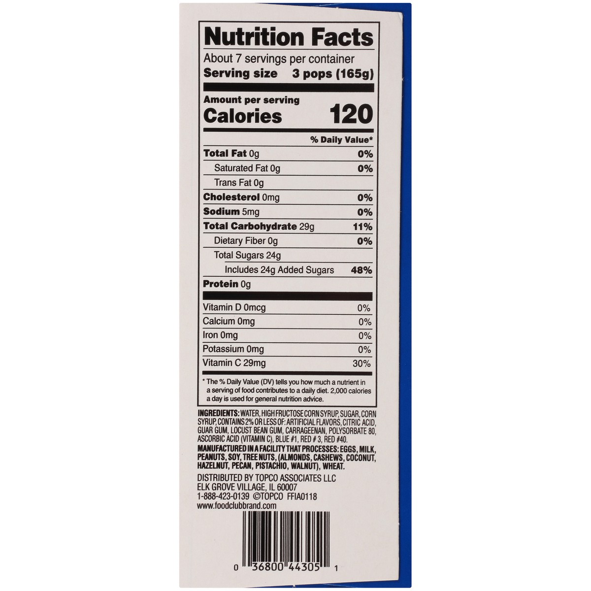 slide 4 of 14, Food Club Red, White & Blue Pops Quiescently Frozen Confection, 35 fl oz