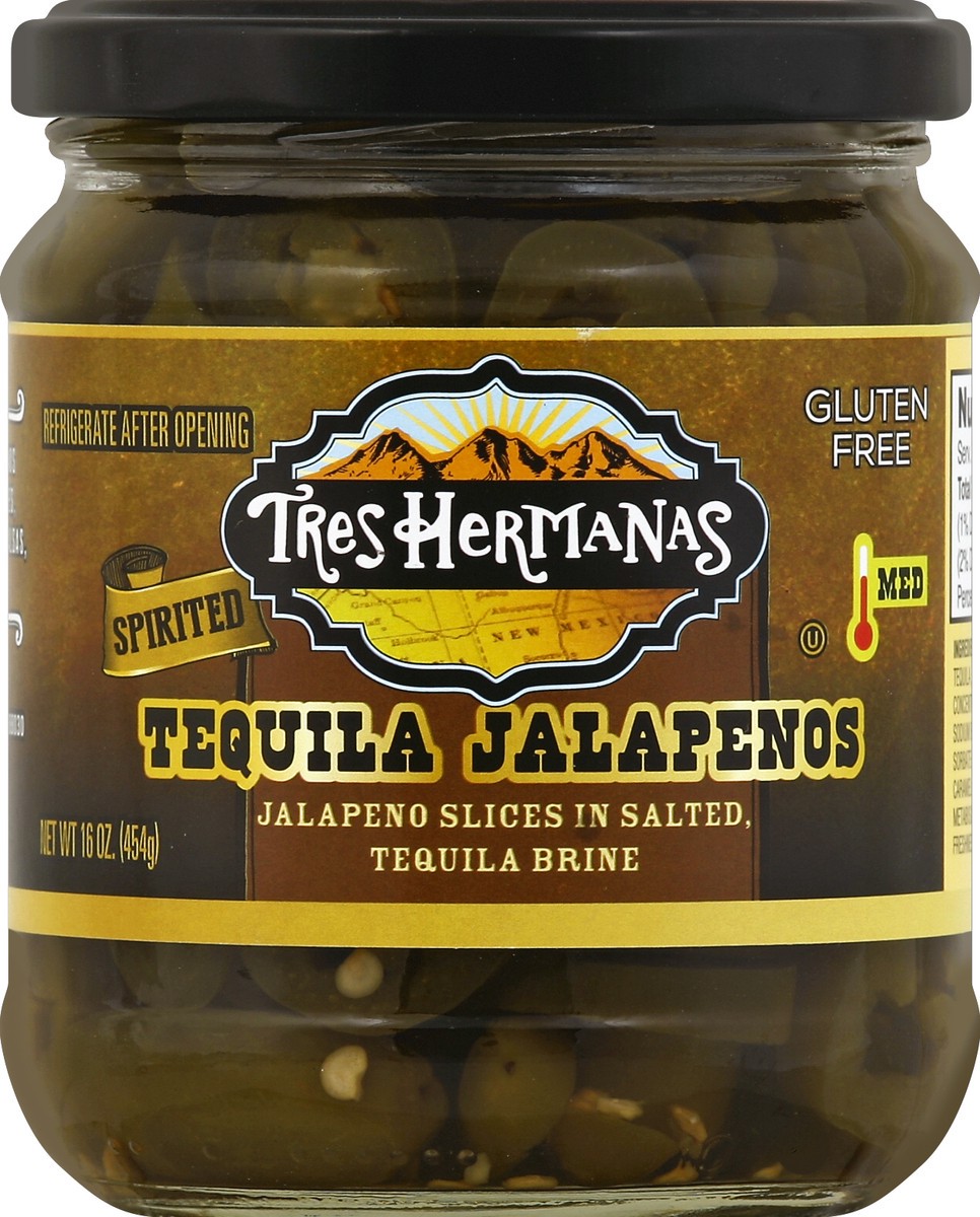 slide 1 of 3, Tres Hermanas Jalapenos 16 oz, 16 oz