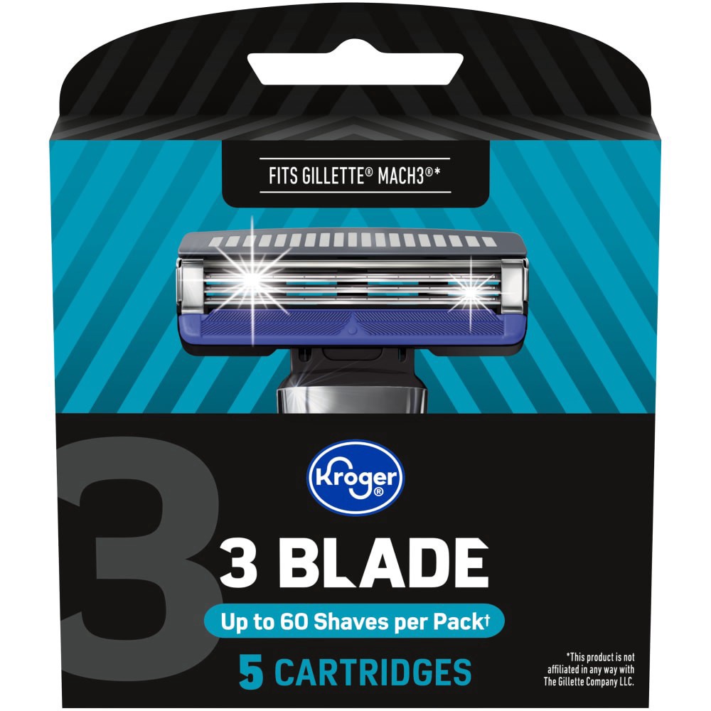 slide 2 of 3, Kroger Triple Blade Cartridges, 5 ct