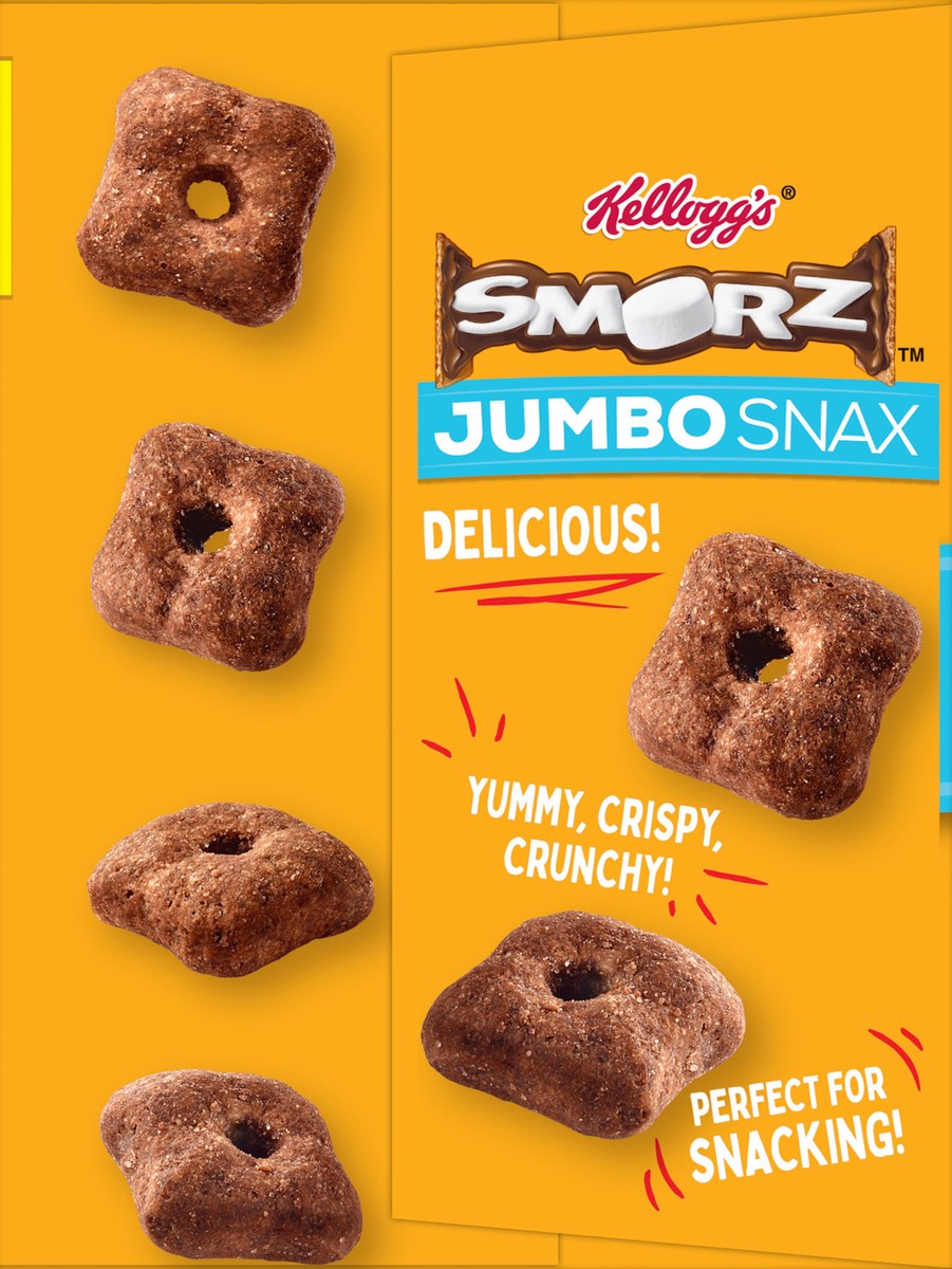 slide 8 of 9, Kellog's Smorz Kellogg's Smorz Jumbo Snax Cereal Snacks, S'mores, 5.4 oz, 12 Count, 5.04 oz