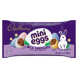 CADBURY MINI EGGS Milk Chocolate with a Crisp Sugar Shell Candy, Easter, 7.3 oz, Bag