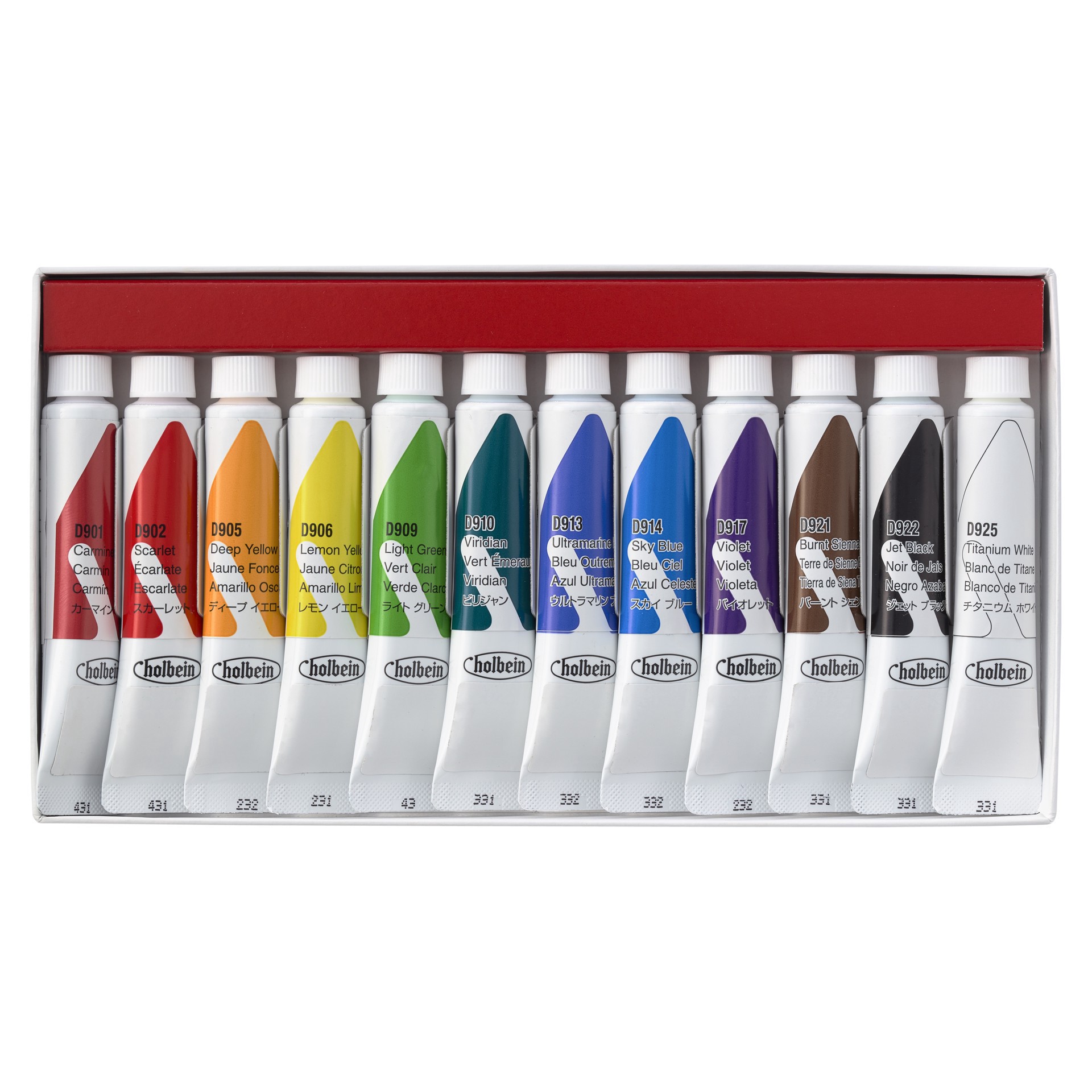 slide 4 of 4, Holbein Acrylic Gouache 12-Color School Paint Set, 12 ml
