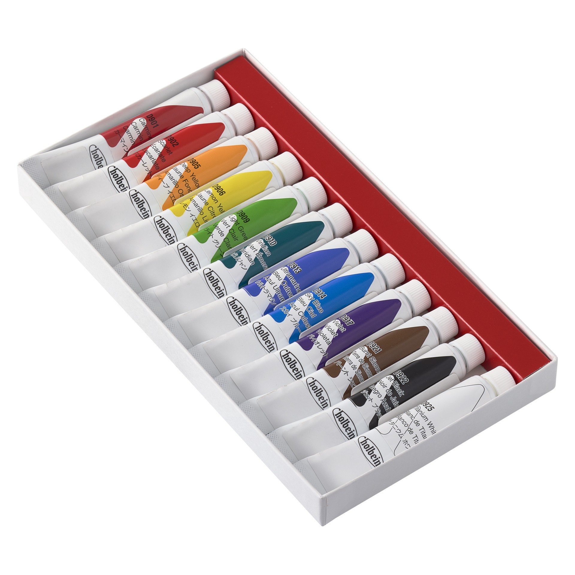 slide 2 of 4, Holbein Acrylic Gouache 12-Color School Paint Set, 12 ml