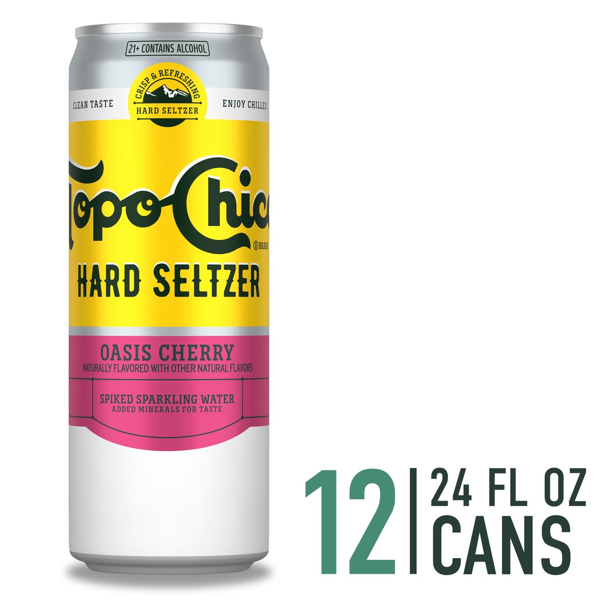slide 2 of 12, Topo Chico Oasis Cherry Hard Seltzer - 24 fl oz, 24 fl oz