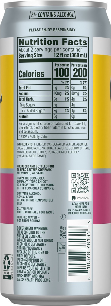 slide 9 of 12, Topo Chico Oasis Cherry Hard Seltzer - 24 fl oz, 24 fl oz