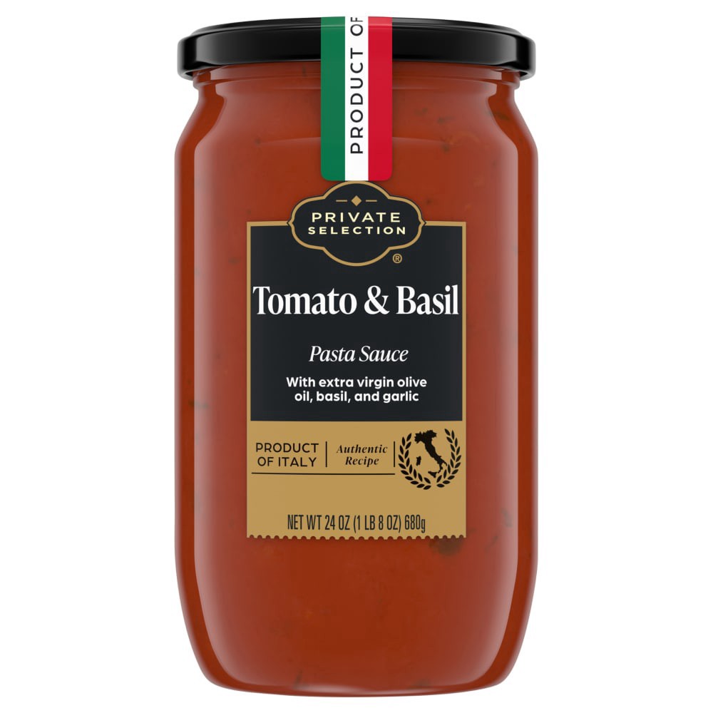slide 1 of 3, Private Selection® Imported Tomato Basil Sauce, 24 oz