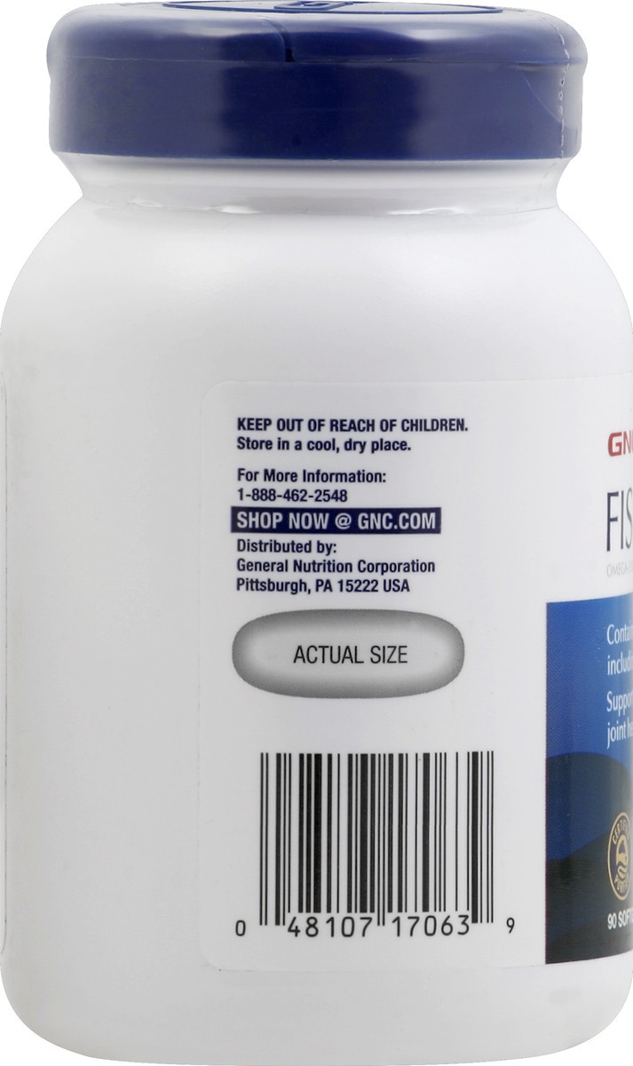 slide 3 of 6, GNC Fish Oil 90 ea, 90 ct