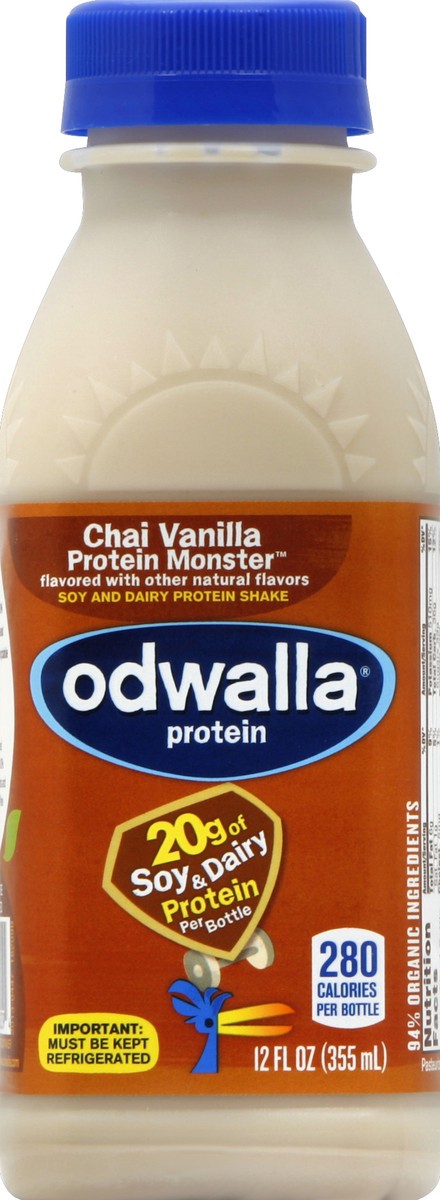 slide 4 of 4, Odwalla Protein Shake, Soy and Dairy, Chai Vanilla, 1 ct