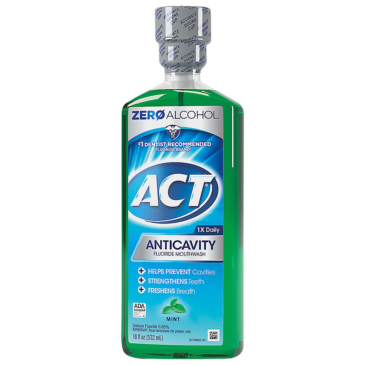 slide 3 of 7, ACT Mint Fluoride Rinse, 18 oz