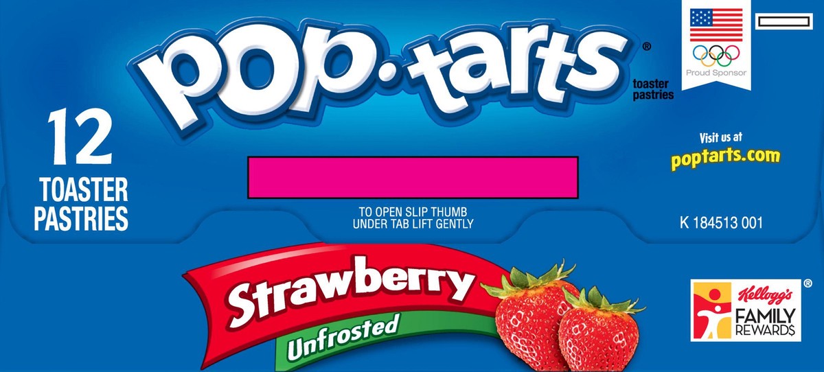 slide 5 of 10, Pop-Tarts Unfrosted Strawberry Toaster Pastries, 22 oz