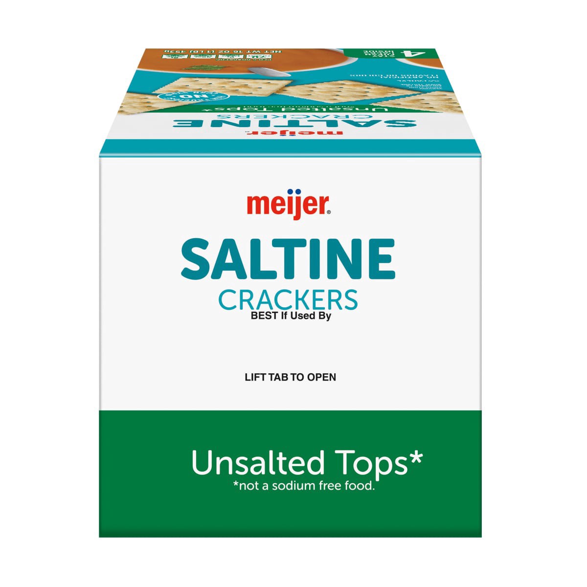 slide 7 of 29, Meijer Select Saltine No Salt, 16 oz