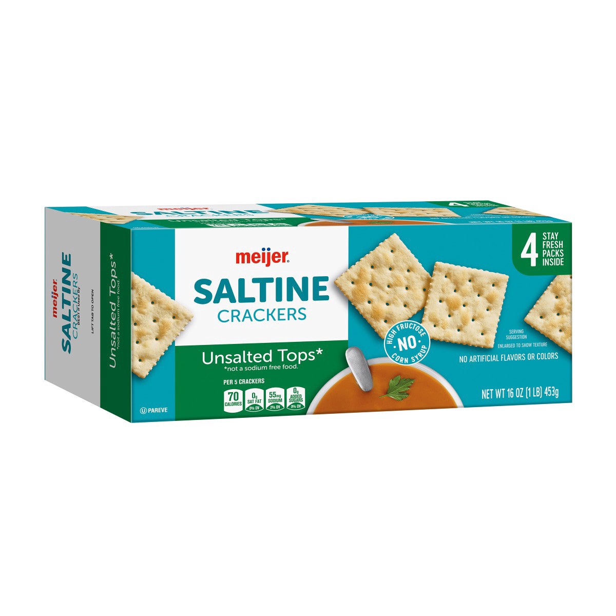 slide 18 of 29, Meijer Select Saltine No Salt, 16 oz