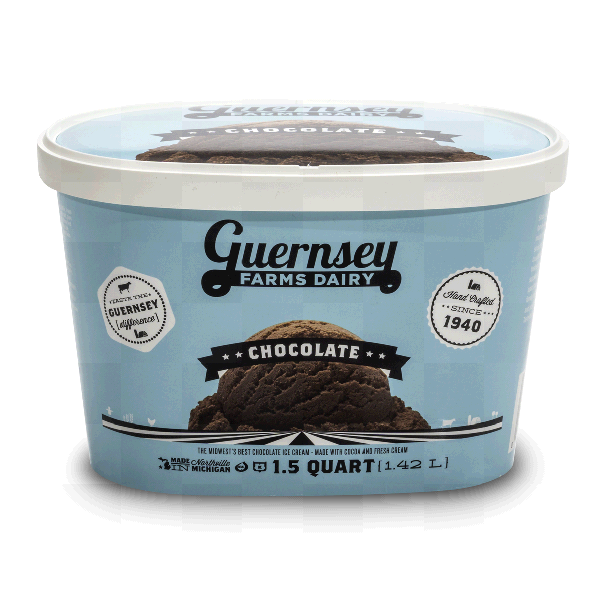 slide 1 of 1, Guernsey Farms Dairy Chocolate Ice Cream, 48 oz