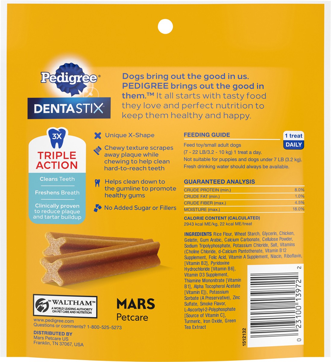 slide 13 of 14, Pedigree Dentastix Original Adult Toy/Small Dog Dental Chew Dog Treats Chicken Flavor, 24 ct / 5.8 oz, 24 ct