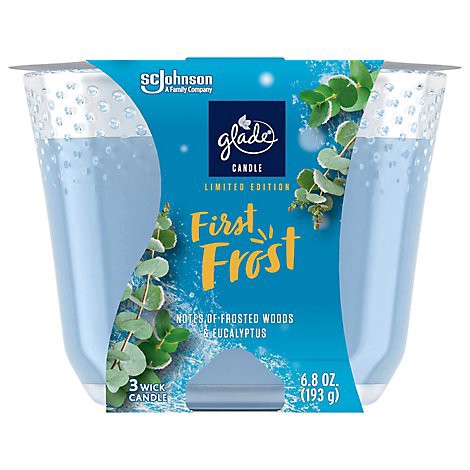 slide 1 of 1, Glade 3 Wick Candle First Frost 6.8 Oz. - 6.8 OZ, 6.8 oz
