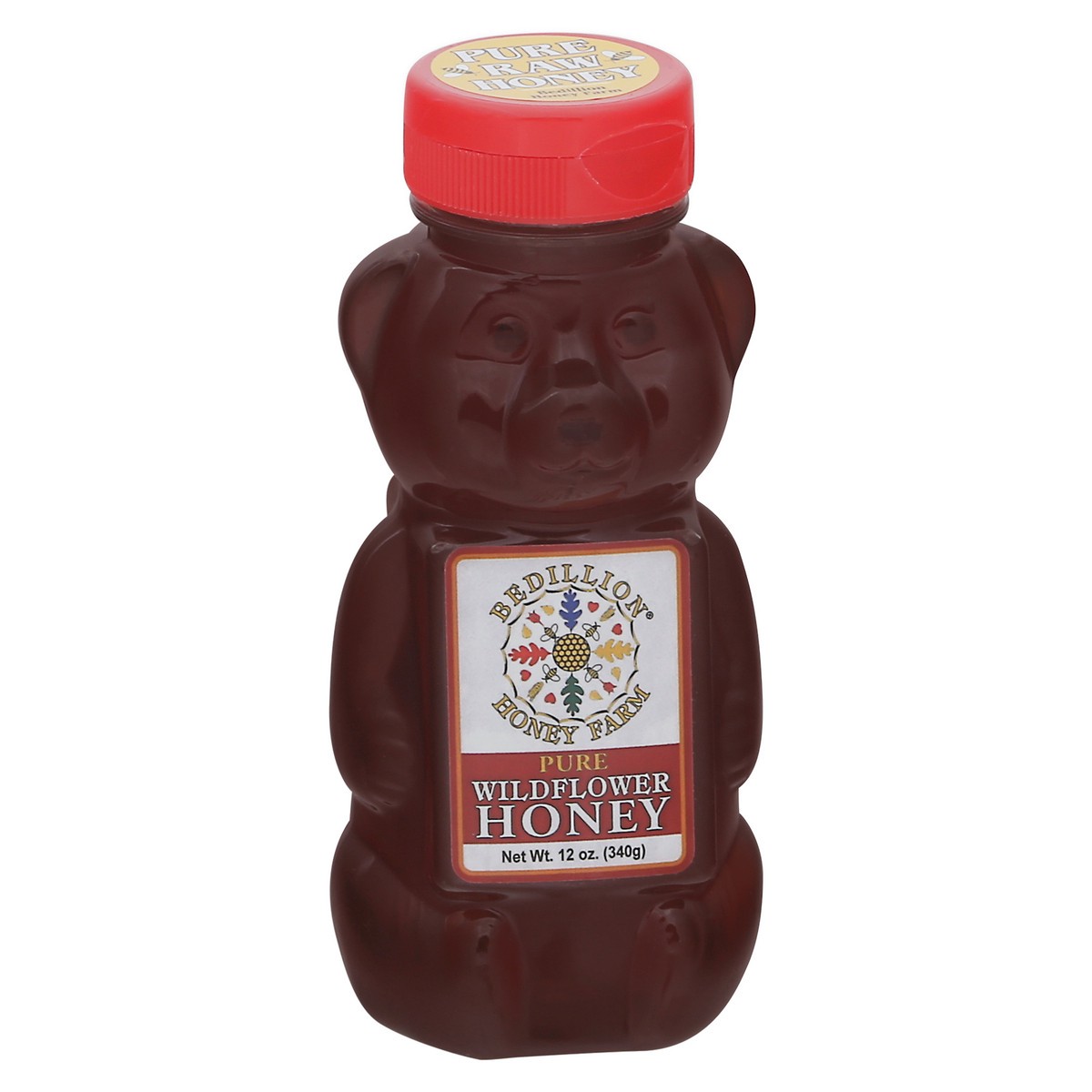 slide 1 of 9, Bedillion Honey Farm Pure Wildflower Honey Bear, 12 oz
