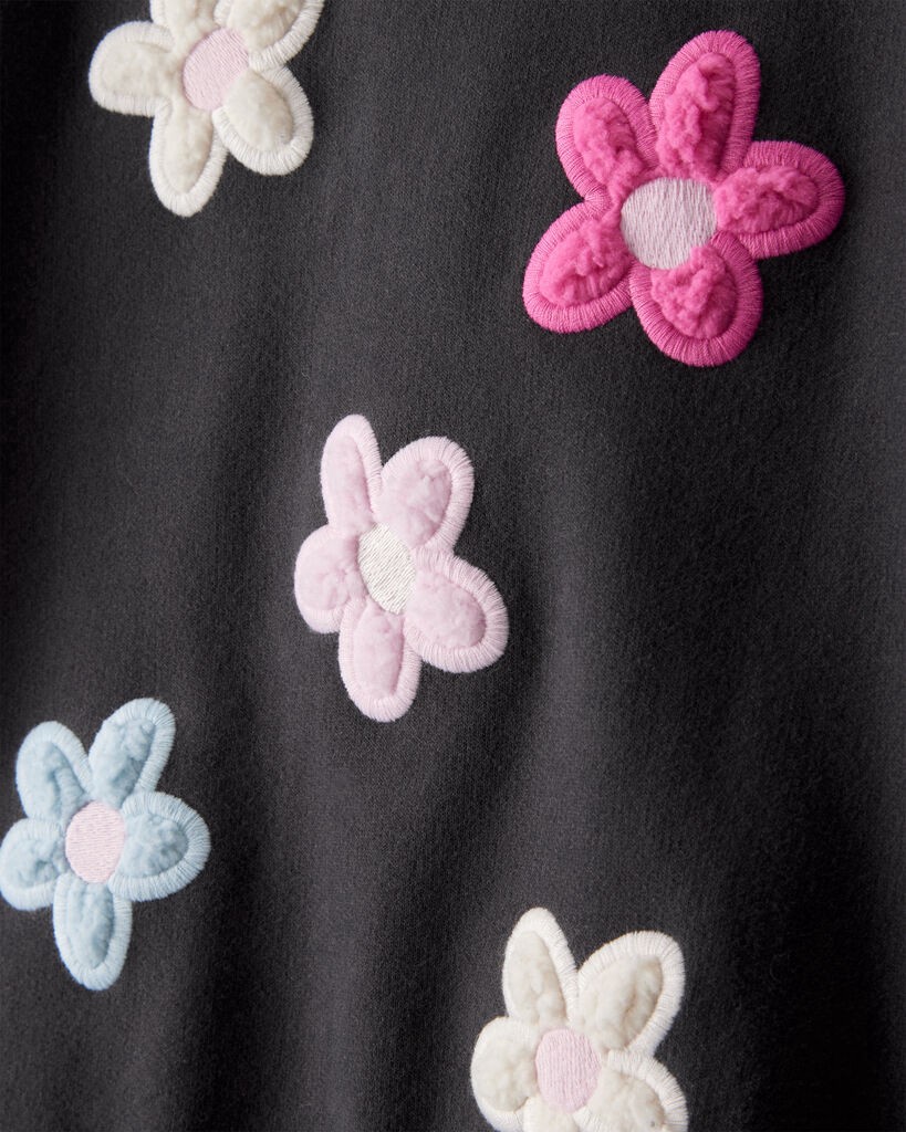 slide 2 of 2, Carter's Carters Toddler Girl Floral French Terry Long-Sleeve Pullover Sweatshirt - Black Black 5T, 1 ct