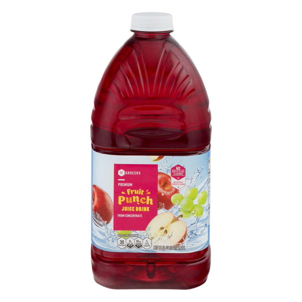 slide 1 of 1, SE Grocers Premium Fruit Punch Juice Drink - 96 oz, 96 oz