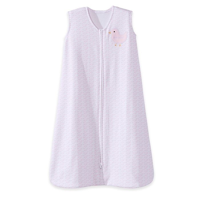 slide 1 of 3, HALO SleepSack Medium Twine Bird Cotton Wearable Blanket - White/Pink, 1 ct
