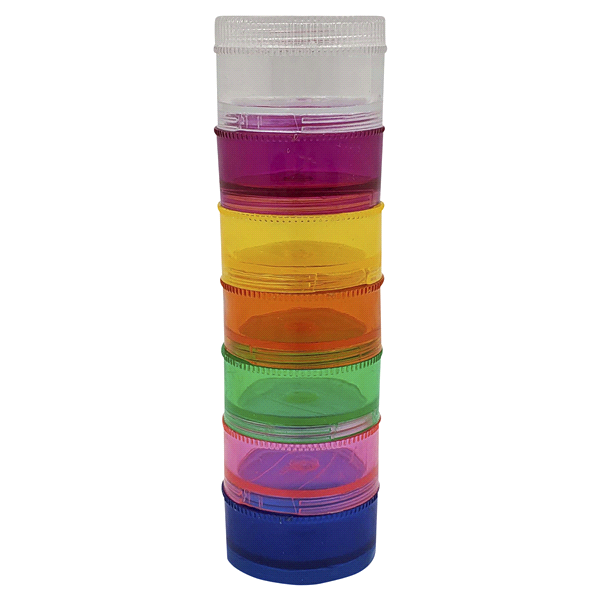 slide 4 of 5, Katelle Health Stacking Mini Pill Containers, 7 ct