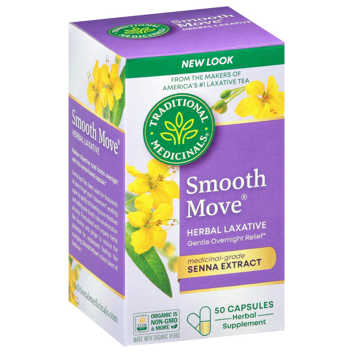 slide 8 of 14, Traditional Medicinals Capsules Smooth Move Herbal Laxative 50 ea, 50 ct