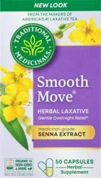 Traditional Medicinals Capsules Smooth Move Herbal Laxative - 50 ct