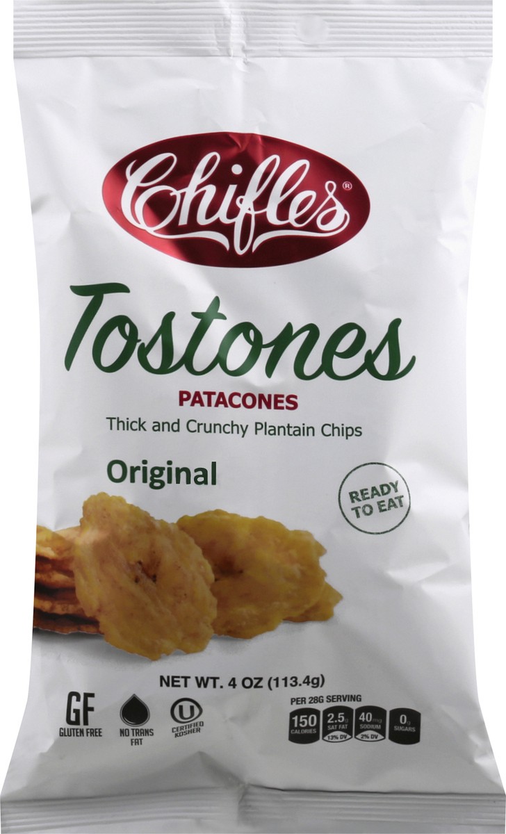 slide 1 of 1, Chifles Tostones Original Plantain Chips 4 oz, 4 oz