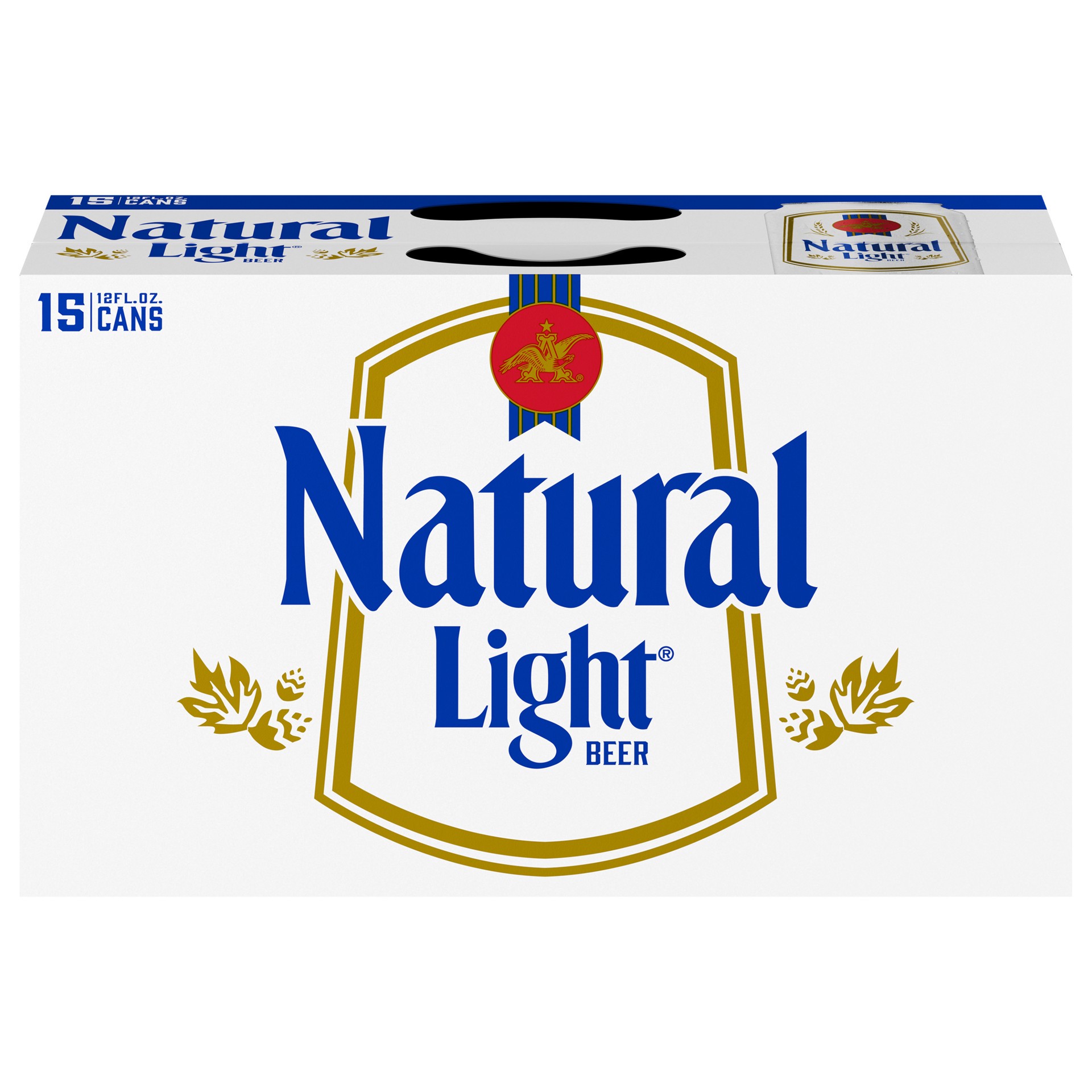 slide 2 of 4, Natural Light Beer, 15 Pack Beer, 12 FL OZ Cans, 4.2% ABV, 12 fl oz